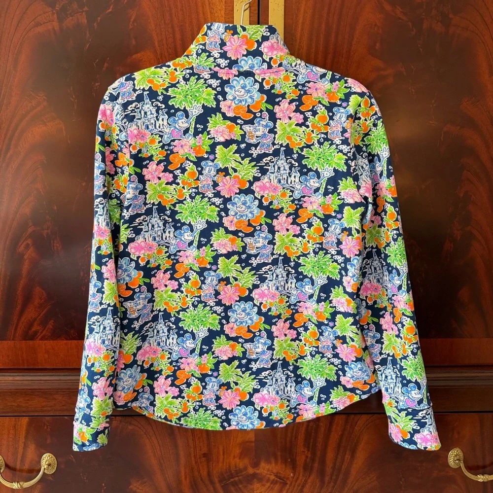 NEW Lilly Pulitzer x Disney Leona Zip Up Jacket Aegean Navy S